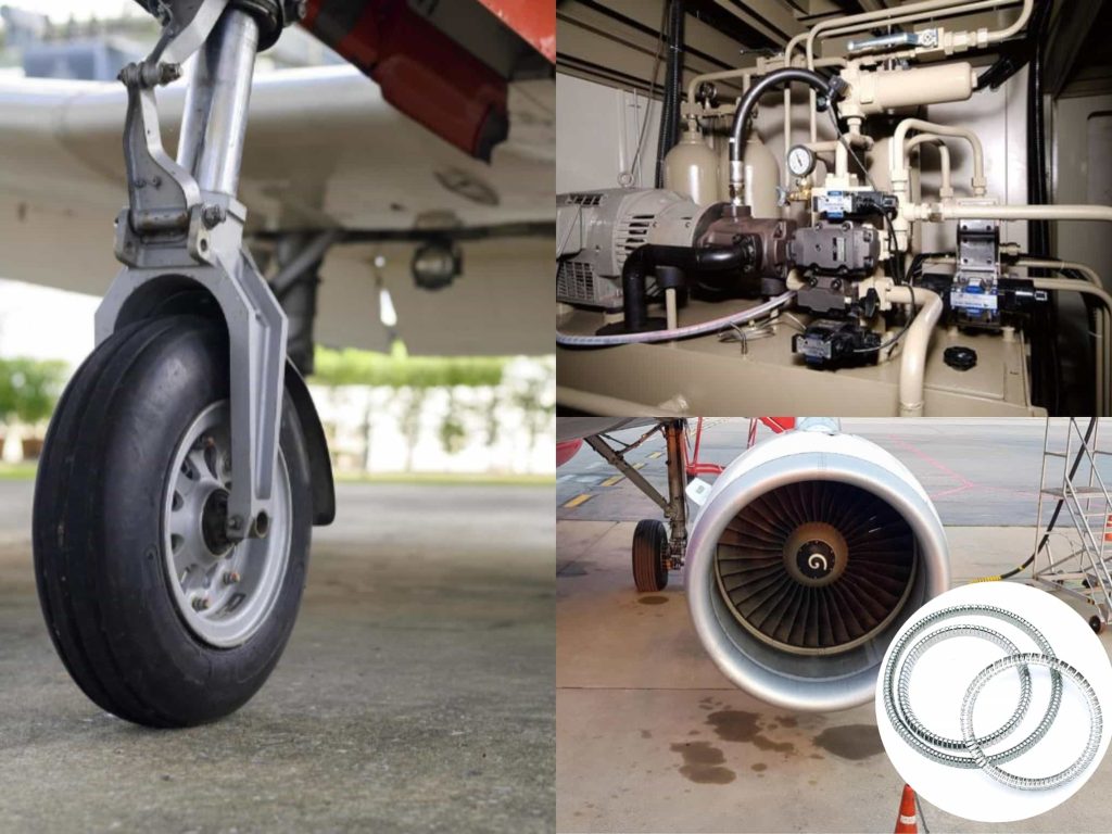 aircraft engines, landing gear, and hydraulic systems