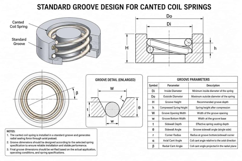 7 Mistakes in Canted Coil Spring Groove Design - Handa Spring Energized Seals